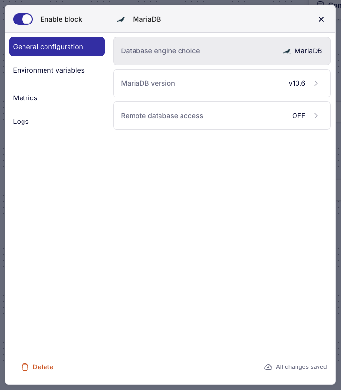MariaDB base configuration
